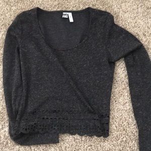 Free press gray crop top